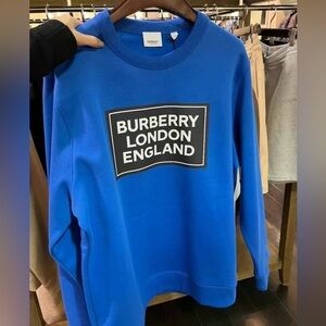 New Burberry Men’s Fawson Crewneck Logo Sweatshirt